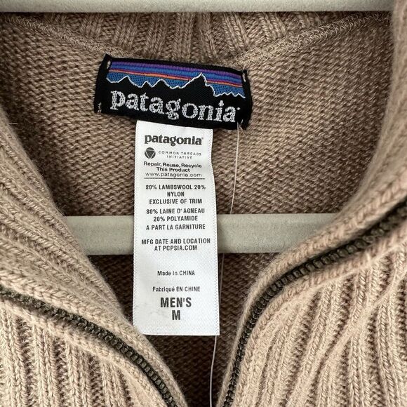 Patagonia NWT Men's Forage Sweater Medium 50620 CSC Wool Blend 1/4 Zip Rare - Picture 5 of 10
